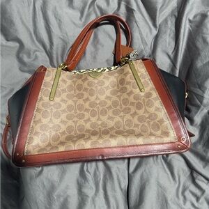 Coach Tan and Brown Tote